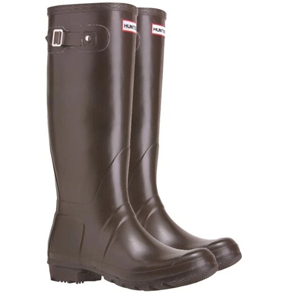 Vintage Scotland Hunter Original Tall Rain Boot Brown Chocolate 11 F 12 M 44 EU main image 5